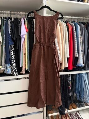 Petal and Pup Backless Brown Sleeveless Maxi Dress - Classic Everyday Style